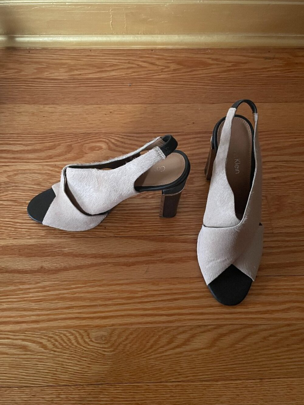 Calvin Klein Mohair Crisscross Sandals